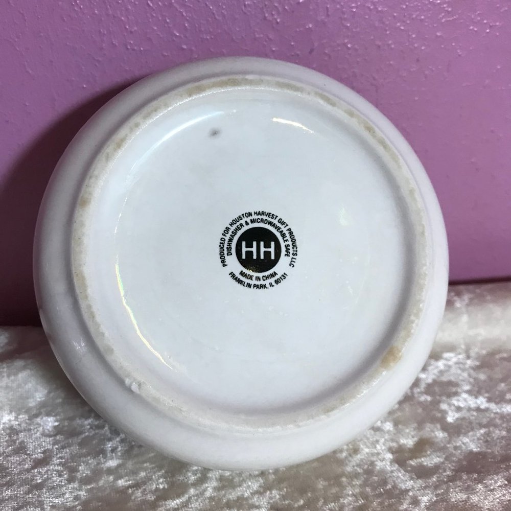 FREE Houston Harvest Gift * Fun Kitty Cat Face Vintage Food Water Dish Stoneware - Picture 5 of 6